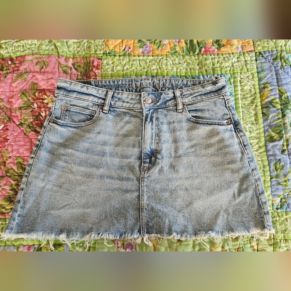 American Eagle Light Blue Denim Skirt